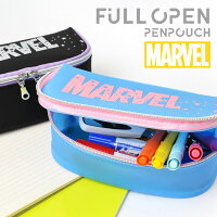 ペンケース 高校生 人気 マーベル 筆箱 MARVEL 女子 かわいい フルオープン ペンポーチ 中学生 小学生 通学 大容量 高校 文房具 ロゴ 通勤 マルチポーチ 黒 ポーチ キッズ プレゼント 子供 メイクポーチ 新入学 小物入れ ブルー ブラック パープル ゆめかわいい パステル