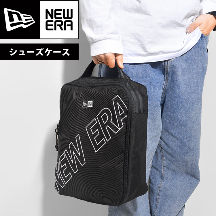 シューズバッグ newera ニューエラ シューバッグ 大人 キッズ ジュニア メンズ レディース シューバック シューズケース 靴入れ クラブ 部活 トレーニング ジム 上靴 スパイク バッシュ バスケ 12674048 大きめ 小学生 中学生 高校生 大人 子供 ブラック 17L おしゃれ