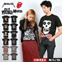 ロックTシャツ バンドTシャツ M L XL メンズ レディース Tシャツ ローリングストーンズ メタリカ イギリス MISFITS セックスピストルズ ロック メタル パンク 唇 T シャツ 半袖 プリントTシャツ バンド Tシャツ かっこいい ヴィンテージ風 ストリート系 黒 ブラック 綿 100