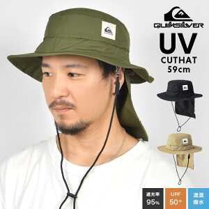 ハット メンズ 春 夏 おしゃれ クイックシルバー ブランド 帽子 サファリハット バケットハット quiksilver ツバ広 遮光 100% 日よけ UVカット 撥水 大人 59cm 熱中症対策 日差し対策 暑さ対策 夏小物 レジャー アウトドア キャンプ カジュアル 海水浴 川 バーベキュー 男性