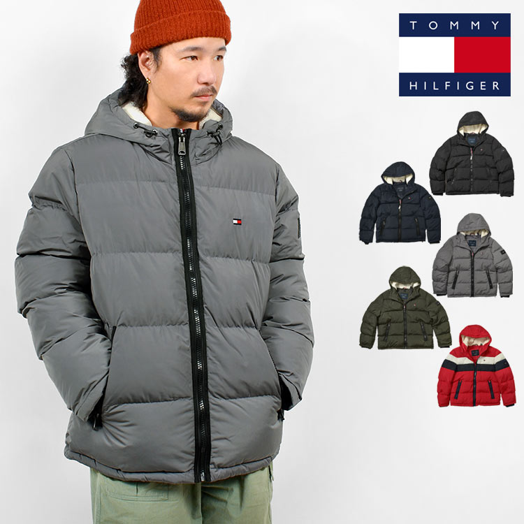 【5/15限定！抽選で最大100％ポイント還元★】中綿ジャケット ボア トミー ヒルフィガー メンズ TOMMY HILFIGER ダウンジャケット風 ブランド 大きいサイズ アウター 暖かい フード 防寒 防風 軽い 軽量 150ap123 中綿 上着 冬 冬服 アウター ブルゾン ロゴ シンプル 通勤 通