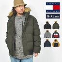 中綿ジャケット トミー ヒルフィガー メンズ ダウンジャケット風 TOMMY HILFIGER ファージャケット ブランド 大きいサイズ アウター 暖かい 159ap863 フェイクファー ブルゾン ロゴ アメカジ …