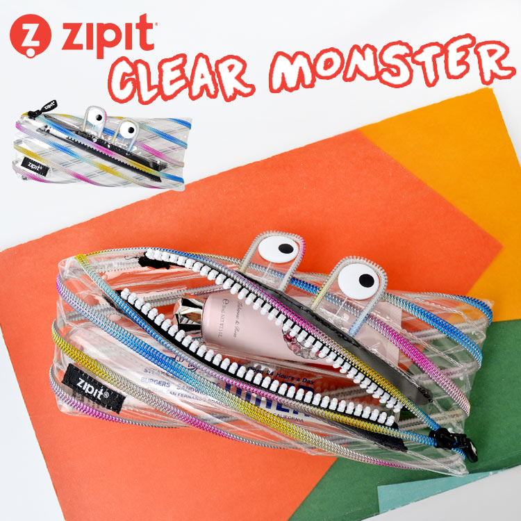 ペンポーチ 筆箱 文房具 化粧ポーチ ジップイット レディース メンズ zipit モンスターポーチ モンスターペンケース 可愛い かわいい おしゃれ 大人 透明 クリアー クリア ペンケース 大容量 シンプル 高校生 中学生 子供 キャラクター 贈り物 プレゼント ポーチ 小物入れのサムネイル