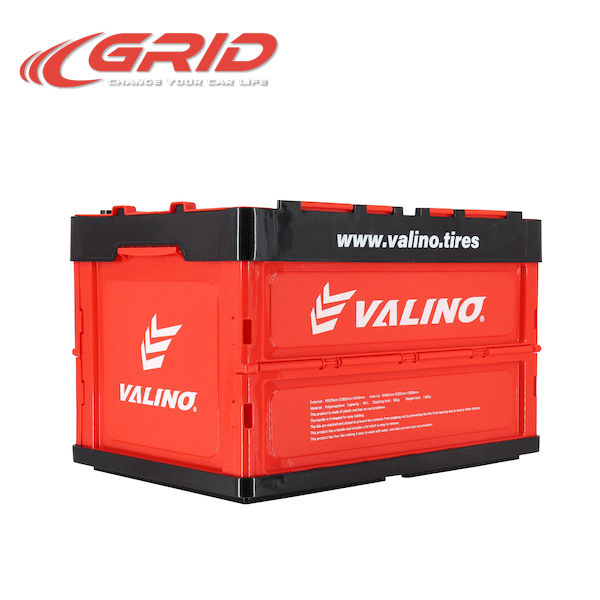 VALINO ヴァリノ折り畳みコンテナボックス レッドxブラック 47L