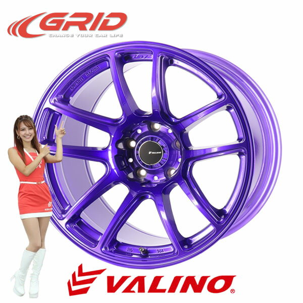 VALINO ヴァリノ Bushou 武将 Advaiti N820S ホイール 車検対応 18インチ 9.5J 5H P.C.D.114.3 -3 キャンディパープル 1本 代引き不可