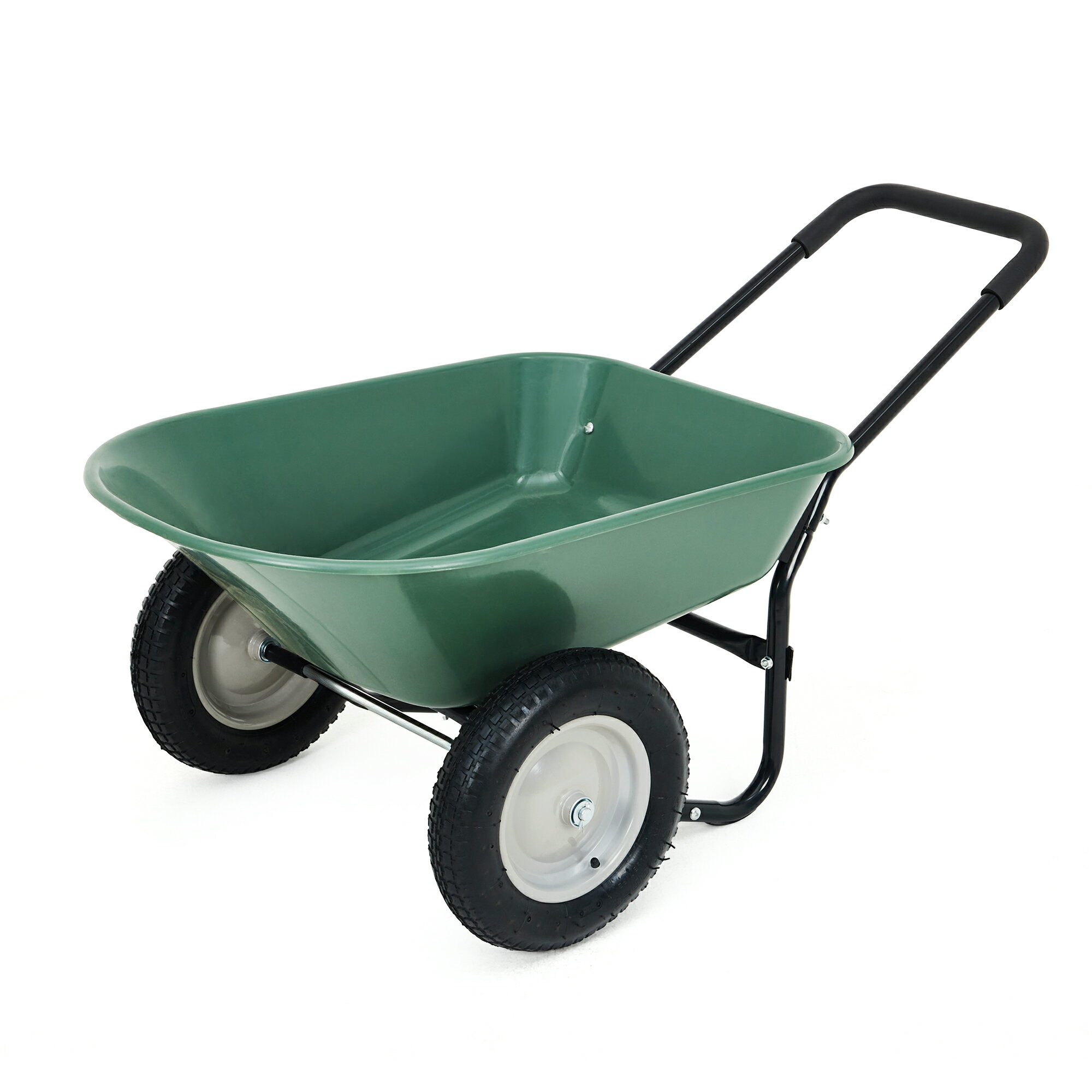 新登場限定特典付 バケット付き二輪車 一輪手押し車 耐荷重150kg 一輪車 ネコ車 猫車 台車 二輪運搬車 2才2輪車 ガーデンカート 運搬台車 収穫台車 農業用 ガーデニング用 工事用 キャリー 手押し台車 リヤカー アウトドア用 キャスター付 キャリーカー