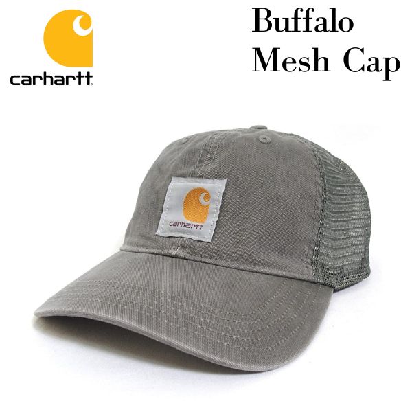 Carhartt カーハート Buffalo Mesh Cap 100286 キャップ 帽子 メンズ レディース おしゃれ コットン carhartt 人気 コーデ 正規品 グレー 