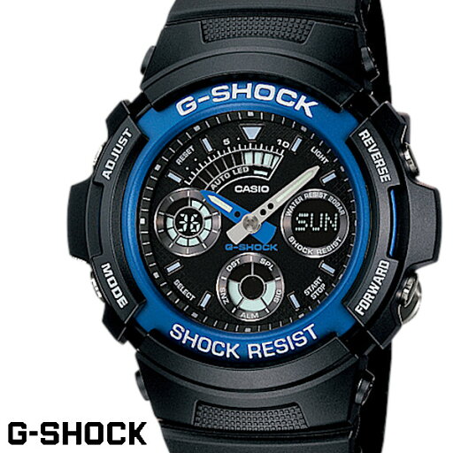 CASIO カシオ G-SHOCK Gショック AW-591-2A メンズ 腕時計 アナログ デジタル ブラック ブルー CASIO カシオ G-SHOCK Gショック AW-591-2A メンズ 腕時計 アナログ デジタル ブラック ブルー