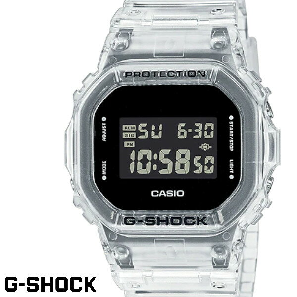 【送料無料 あす楽対応】CASIO カシオ G-SHOCK クリア ジーショック 腕時計 うでどけい メンズ men's レディース Ladies デジタル スケルトン DW-5600SKE-7 g-shock