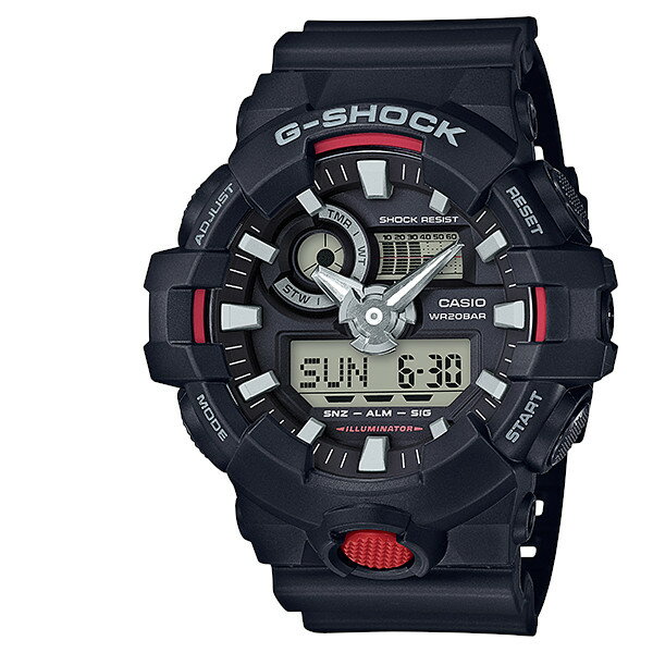 CASIO G-SHOCK ジーショック カシオ Gショック メンズ 腕時計 アナデジ アナログ デジタル GA-700‐1A ブラック 黒