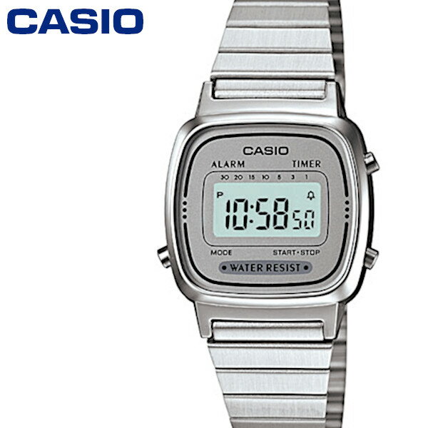 【送料無料】CASIO チープカシオ STANDARD スタンダード デジタル 腕時計 LA670WA-7 シルバー