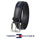 TOMMY HILFIGER トミー ヒルフィガー 本革 レザー ベルト ギフト プレゼント 黒 ブラック おしゃれ かっこいい