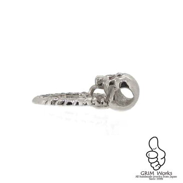 ★限定品1点物★SILVER925 男女クールに☆GRIMガーネットスカル& 輝く環☆ネックレス シルバー 男女兼用 GWJ