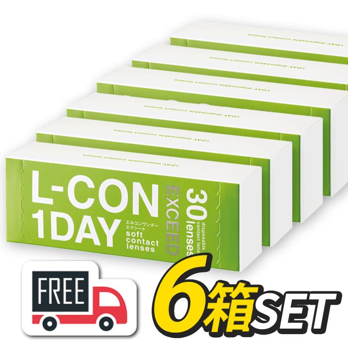 【送料無料】エルコンワンデー エクシード 6箱セット（1箱30枚入）シンシア l-con lcon 1day コンタクトレンズ 1日使い捨て