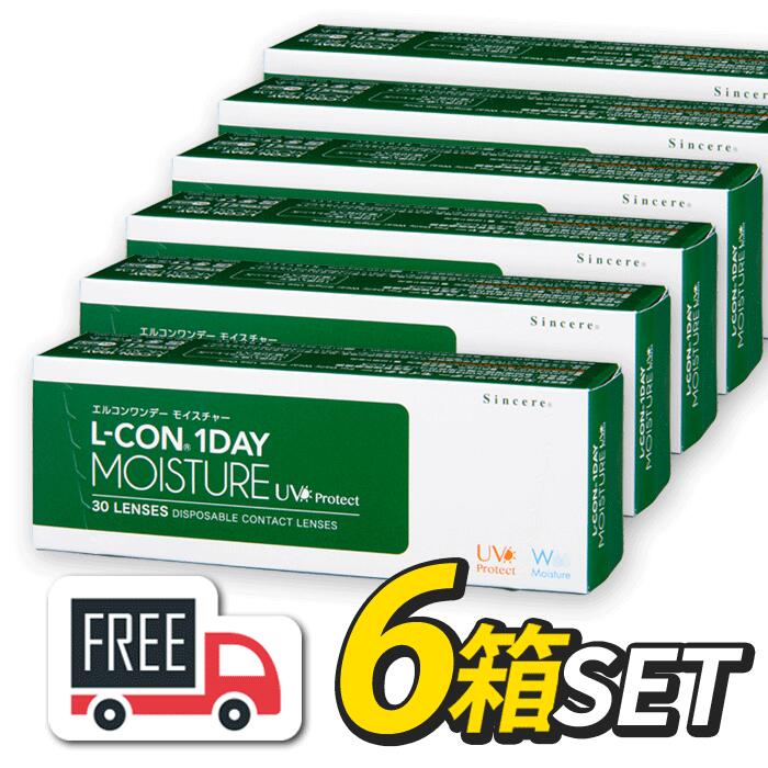 【送料無料】エルコンワンデー モイスチャー 6箱セット（1箱30枚入）シンシア l-con lcon 1day コンタクトレンズ 1日使い捨てのサムネイル