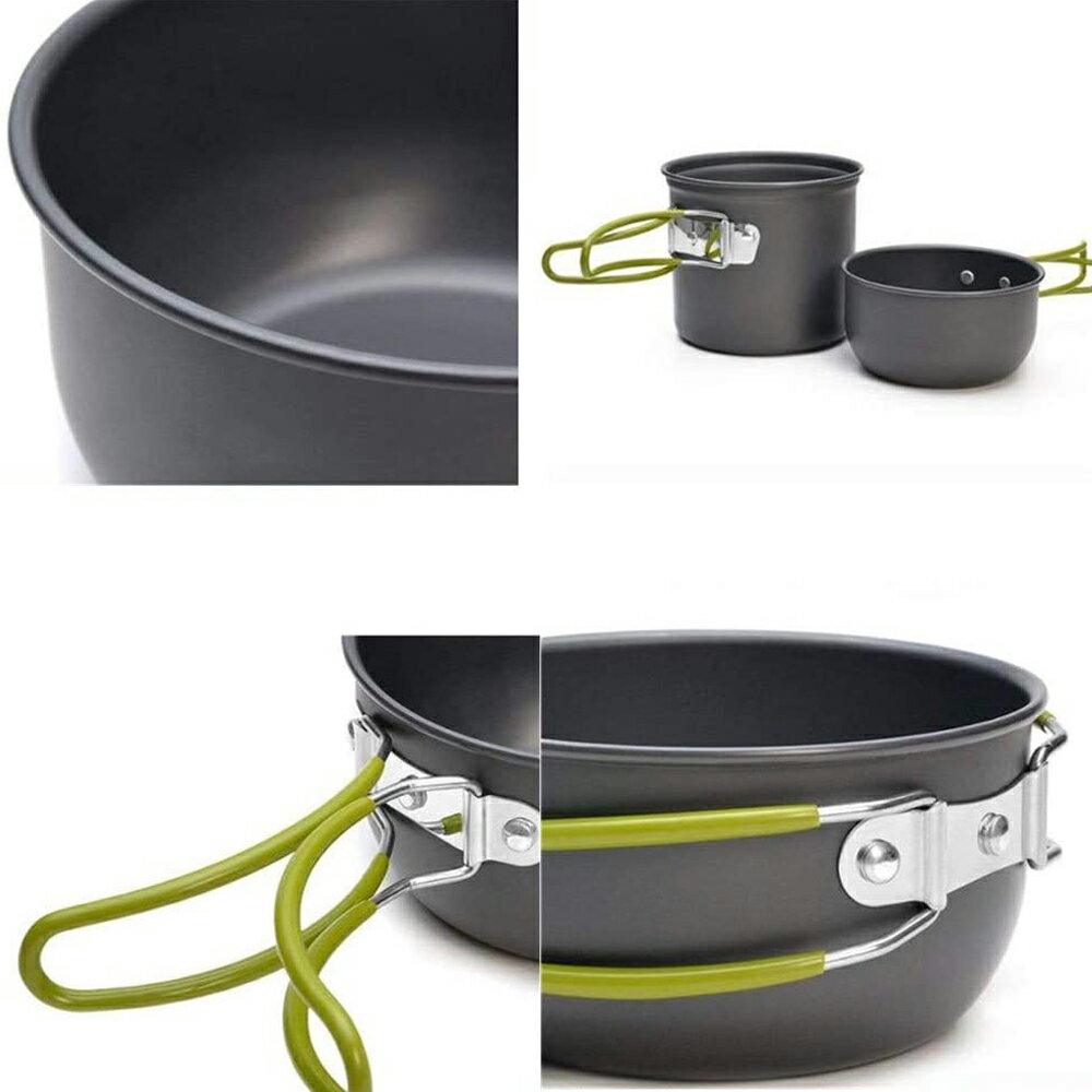 ◆送料無料◆ クッカー キャンプ アウトドア ソロキャン クッカーセット キャンプクッカー 鍋 防災キャンプ ライスクッカー キャンプ用品 調理器具 登山用鍋 食器セット 山クッカー アルミ製 小型 軽量 収納袋付き BKBK通販格安セール情報 楽天 通販