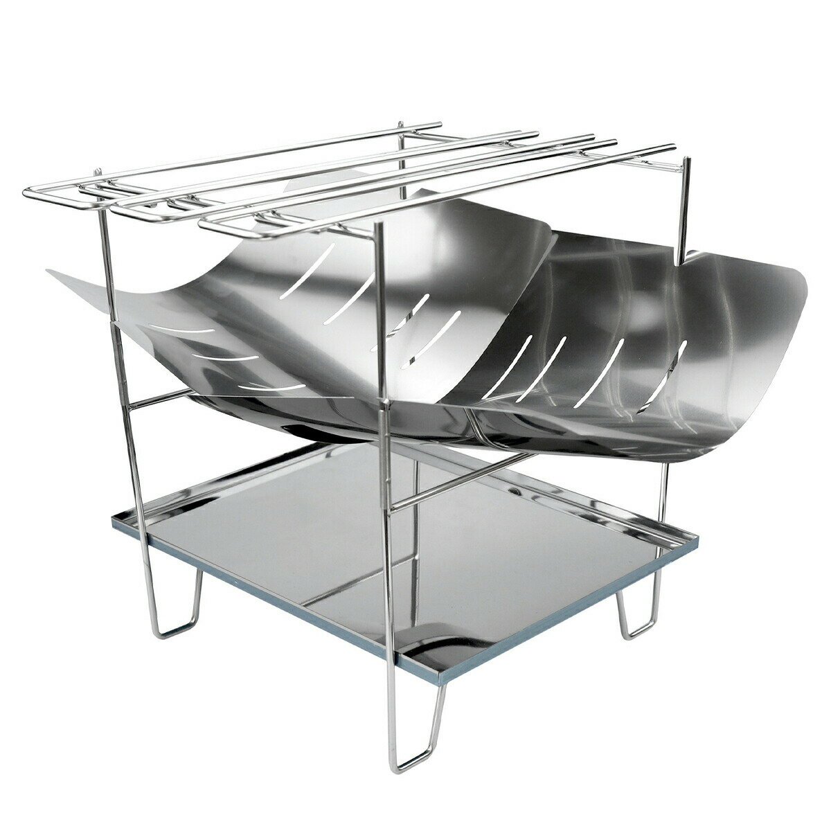 ◆送料無料◆ 折りたたみ式コンパクト焚き火台 焚き火 受け皿付き ソロキャンプ ミニ バーベキューコンロ 軽量 炊飯 炭火 ステンレス アウトドア用品 災害グッズ 携帯性 持ち運び ファイアグリルフレーム 収納袋付き 簡単組立 BKBK通販格安セール情報 楽天 通販