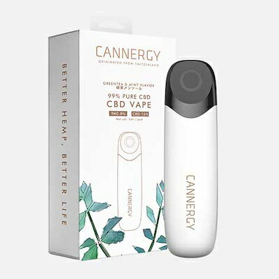 CBD べイプ CANNERGY CBD VAPE LIQUID STEAMER 一体式 使い捨て CBD15％ 緑茶メンソール メントール フレーバー 使い捨てタイプ 電子タバコ カンナビジオール CBDオイル 健康 美容 国内生産 国内発送 [J](T)