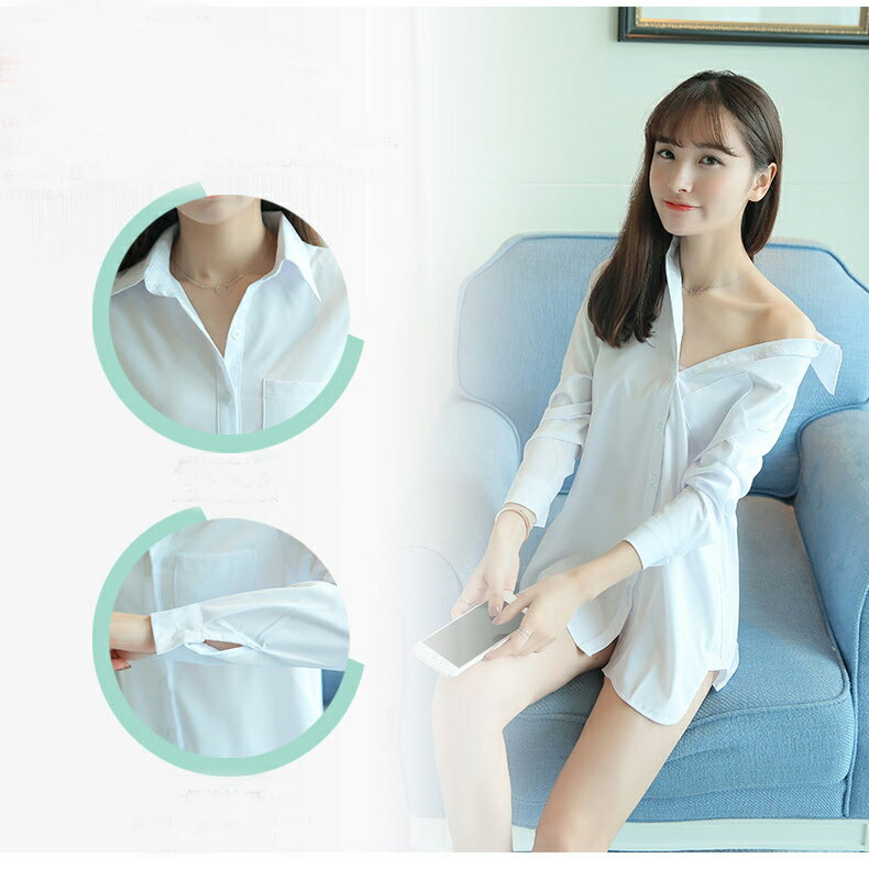 セクシー コスプレ 白 シャツ メンズシャツ風 彼氏のワイシャツ風 Yシャツ 襟付きシャツ エロい アダルト系 部屋着 透け感あり ブラウス ハロウィン 衣装 コスチューム 可愛い かわいい エッチ エロいコスプレ エロコスプレ エッチなコスプレ 大きいシャツ ホワイト [J] (T)