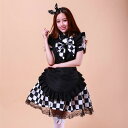 S6L大きいサイズ コスプレ メイド服 エプロン クラシカル ゴスロリ ハロウィン 4set(T)