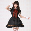 S~2L コスプレ メイド服 エプロン ロリータ クラシカル ゴスロリ ハロウィン 5set(T)