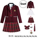32colorチェック柄スカート学生制服スーツセット (T)