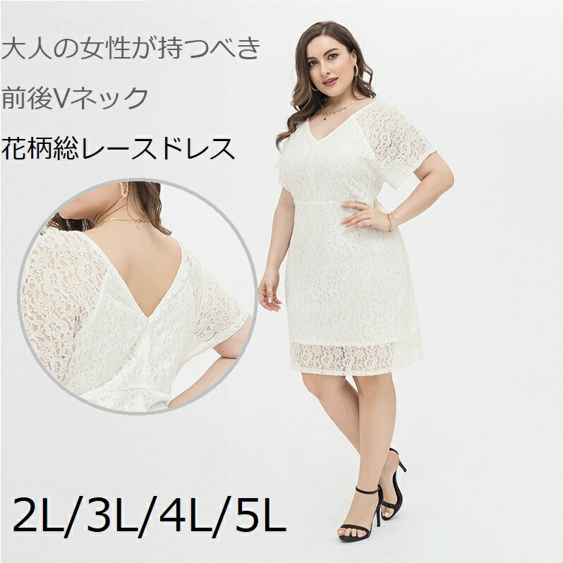 花柄総レースドレスワンピース (T)
