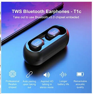 QCY Bluetooth イヤホンワイヤレスイヤホン T1C(T)