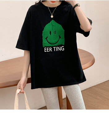 大きいサイズ 韓国レディース ファッション Tシャツ ワンピース LL〜4L 半袖(T)