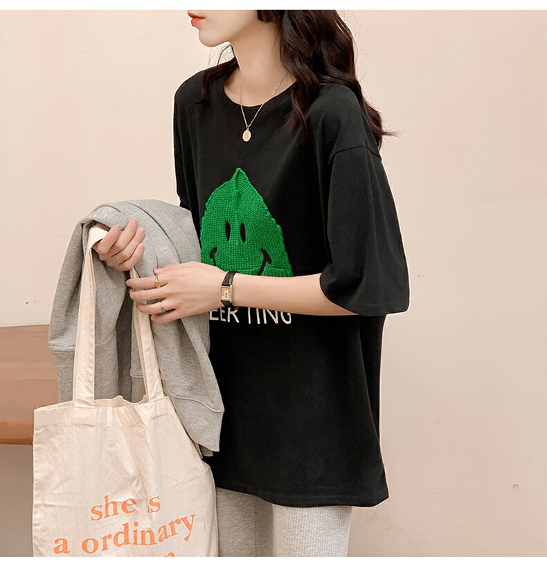 大きいサイズ 韓国レディース ファッション Tシャツ ワンピース LL〜4L 半袖(T)