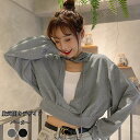 フード付き パーカー 薄手 トレーナー 韓国 ファッション かわいい 可愛い おしゃれ レディースファッション アパレル カジュアル(T)(4)