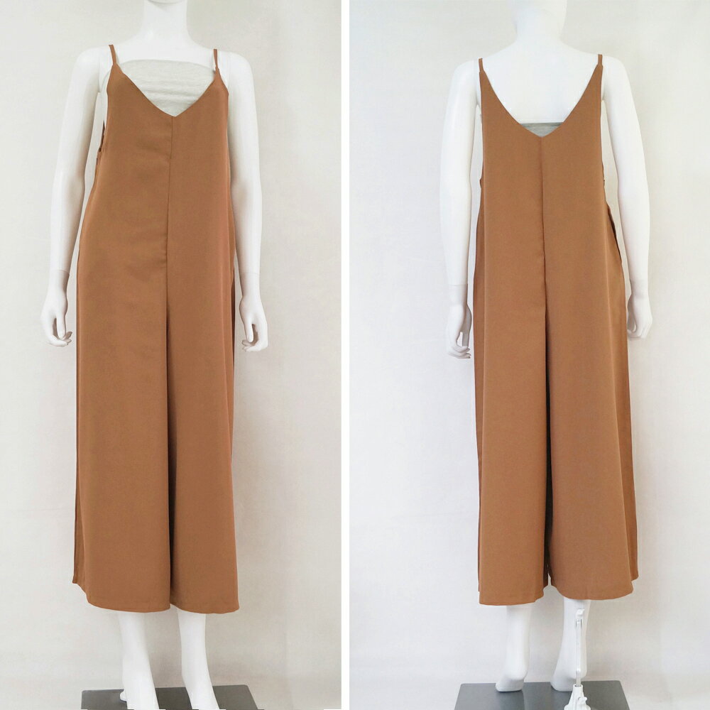 サロペットパンツ オールインワン 無地(T)