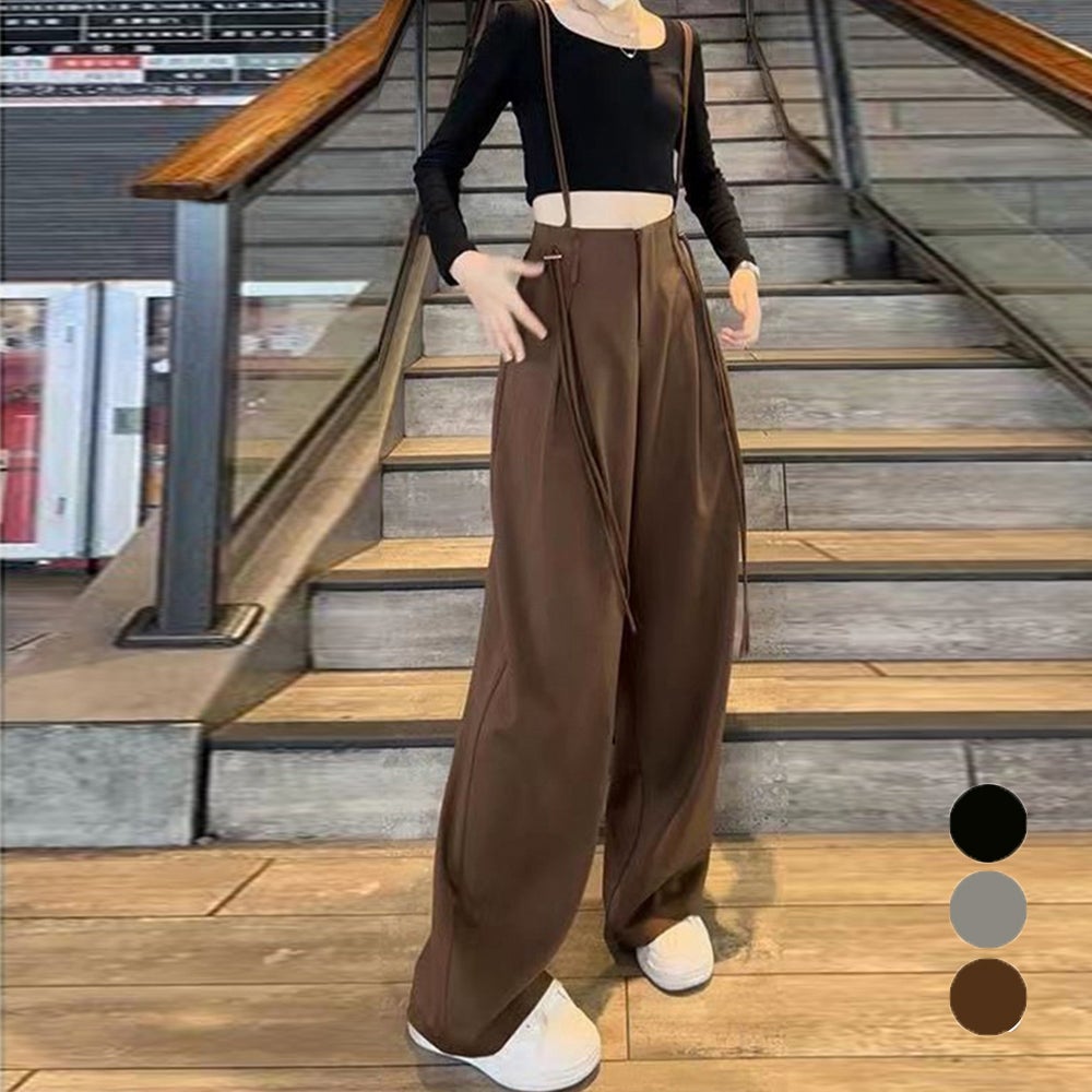 サスペンダー付き ワイドパンツ 2WAY(T)