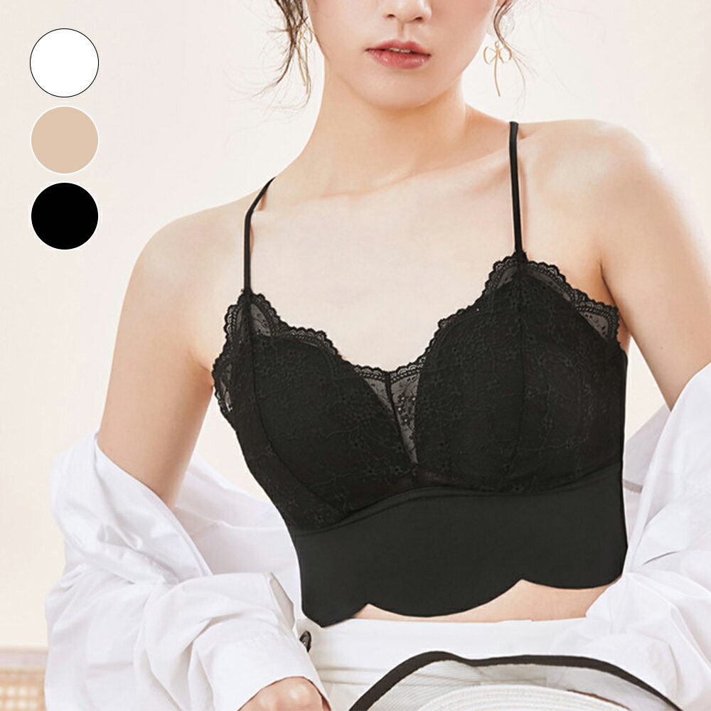 カップ付き レースキャミソール 背中あき(T)