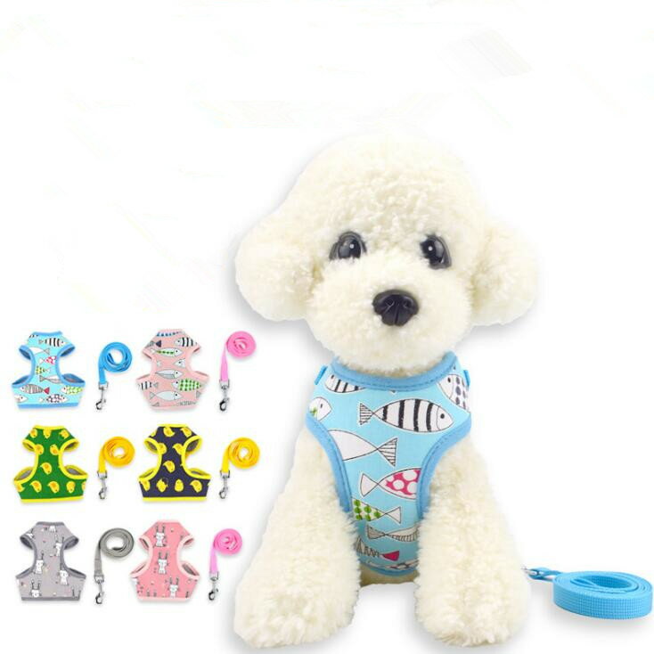 小型犬 中型犬 ハーネス リード セット 胴輪 ペット用品(T)