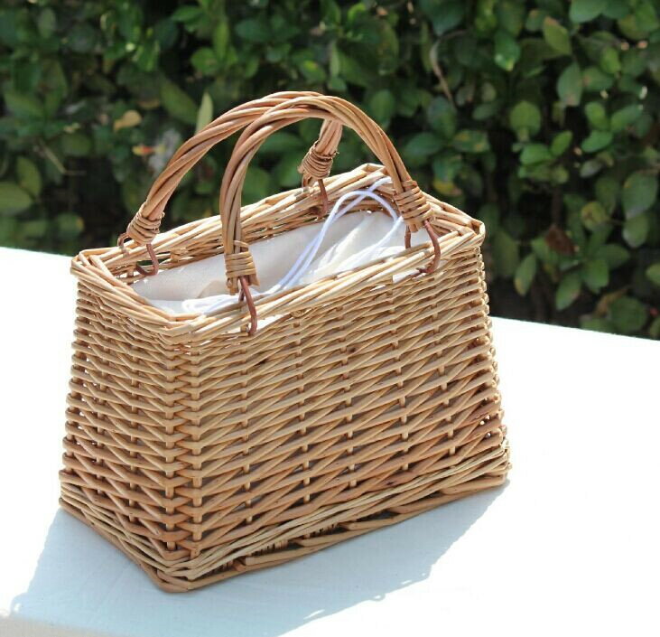 かごバッグ カゴバッグ ビーチ スクエア リゾート ハンドメイド ハンドバッグ 韓国 ファッション 雑貨 かわいい おしゃれ 北欧 送料無料 [K] (T)