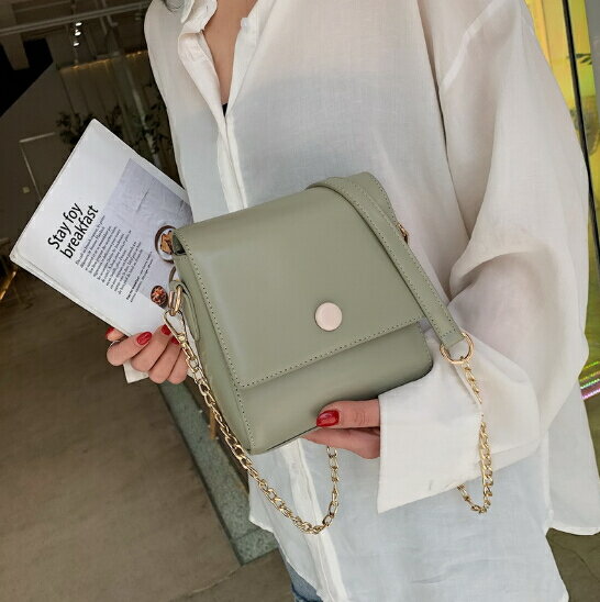 バッグ チェーン ショルダーバッグ pu ハンドバッグ オシャレ スクエア 韓国 ファッション 雑貨 かわいい おしゃれ 北欧 送料無料 [K] (T)