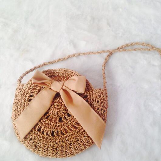 籠バッグ かごバッグ カゴバッグ ショルダーバッグ リボン 出掛け おしゃれ オシャレ 可愛い かわいい レディースファッション(T)