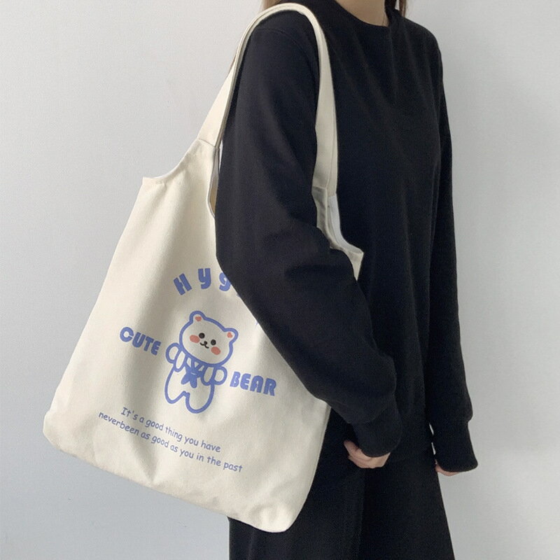クマデザイン　キャンバストートバッグ (T)
