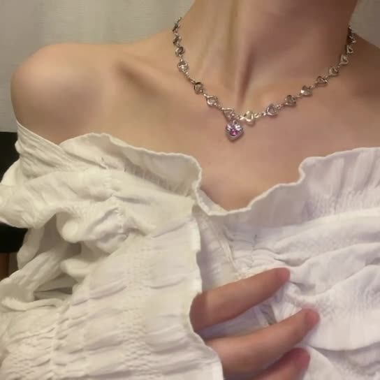 ネックレス アクセサリー ハート レディース 韓国 ファッション 雑貨 かわいい おしゃれ 北欧 送料無料 [K] (T)