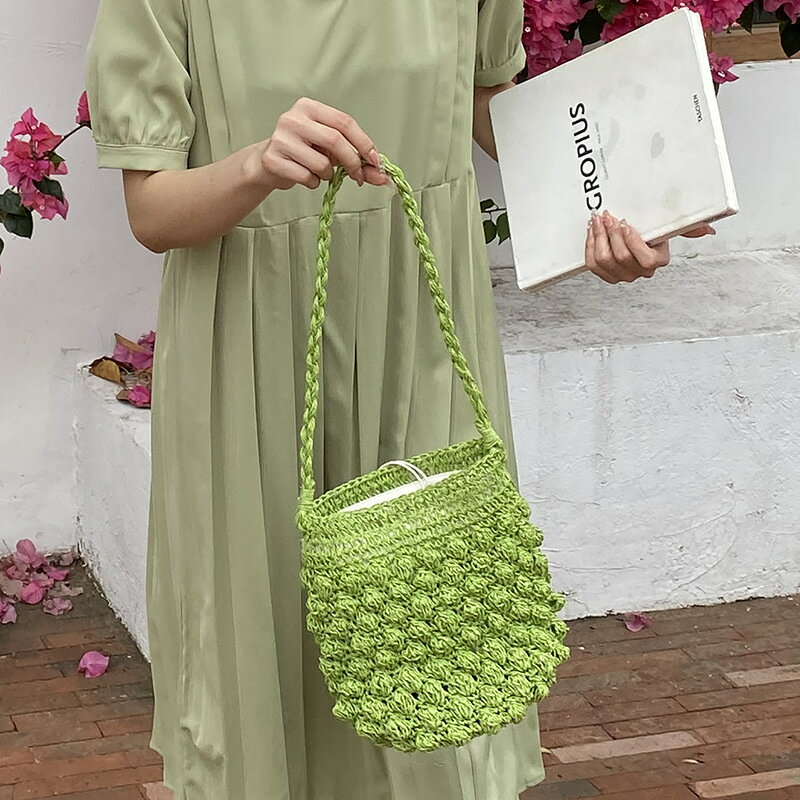 かごバッグ ショルダーバッグ オシャレ 4色 韓国 ファッション 雑貨 かわいい おしゃれ 北欧 送料無料 [K] (T)