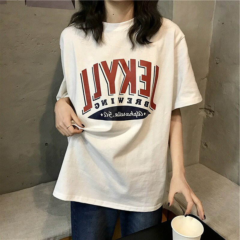 乐天商城 - Tシャツ レディース ゆるやか オシャレ 韓国 ファッション 雑貨 かわいい おしゃれ 北欧 送料無料 [K] (T)