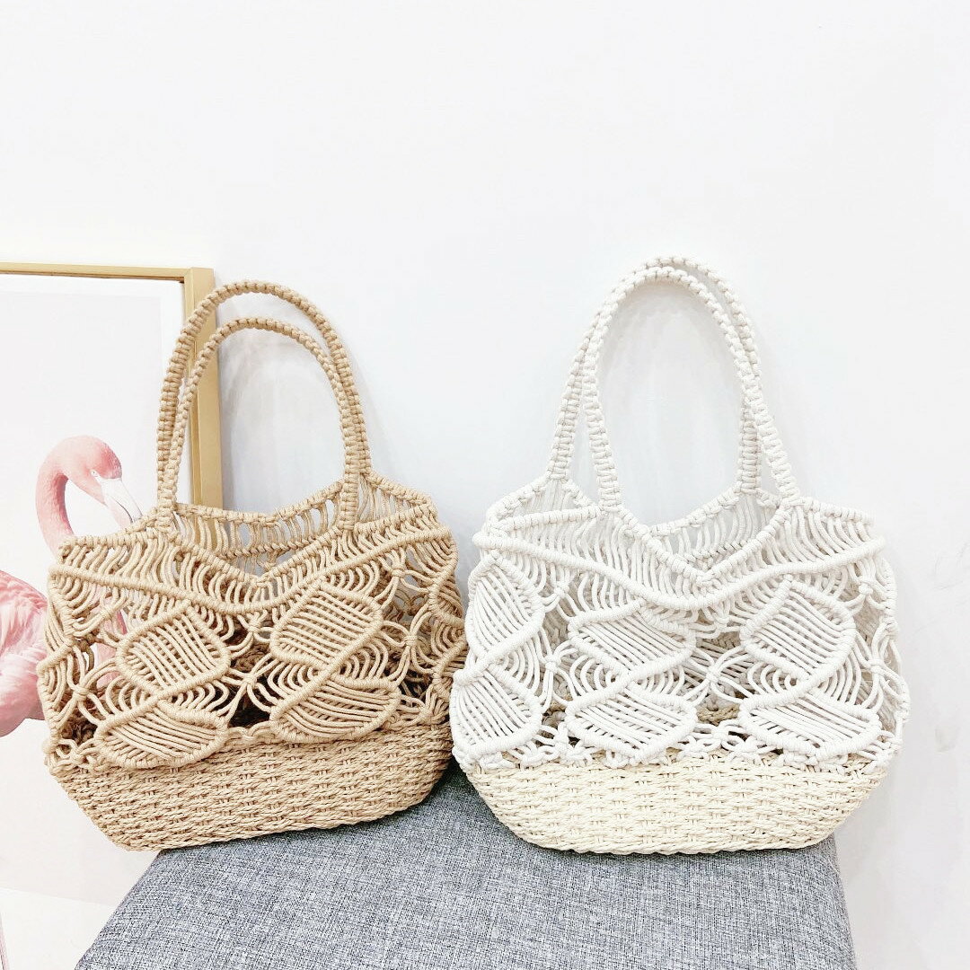 かごバッグ ハンドバッグ フラワー デザイン レディース オシャレ 韓国 ファッション 雑貨 かわいい おしゃれ 北欧 送料無料 [K] (T)