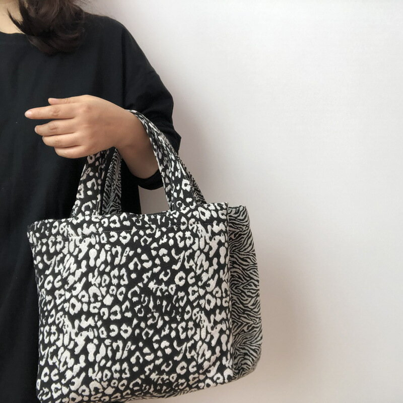エコバッグ　レディース　ファッション　千鳥柄・ヒョウ柄 (T)