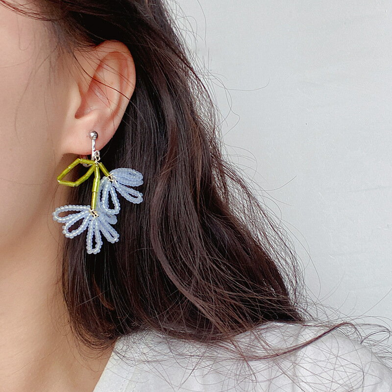 ピアス ビーズ フラワー アクセサリー デザイン 韓国 ファッション 雑貨 かわいい おしゃれ 北欧 送料無料 [K] (T)