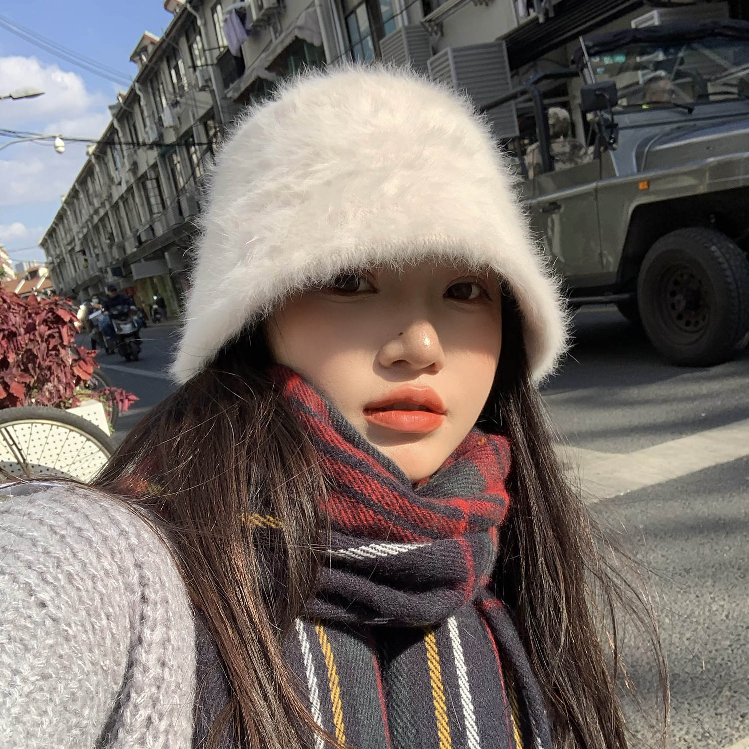 バケットハット もこもこ 帽子 レディース デザイン 韓国 ファッション 雑貨 かわいい おしゃれ 北欧 送料無料 [K] (T)