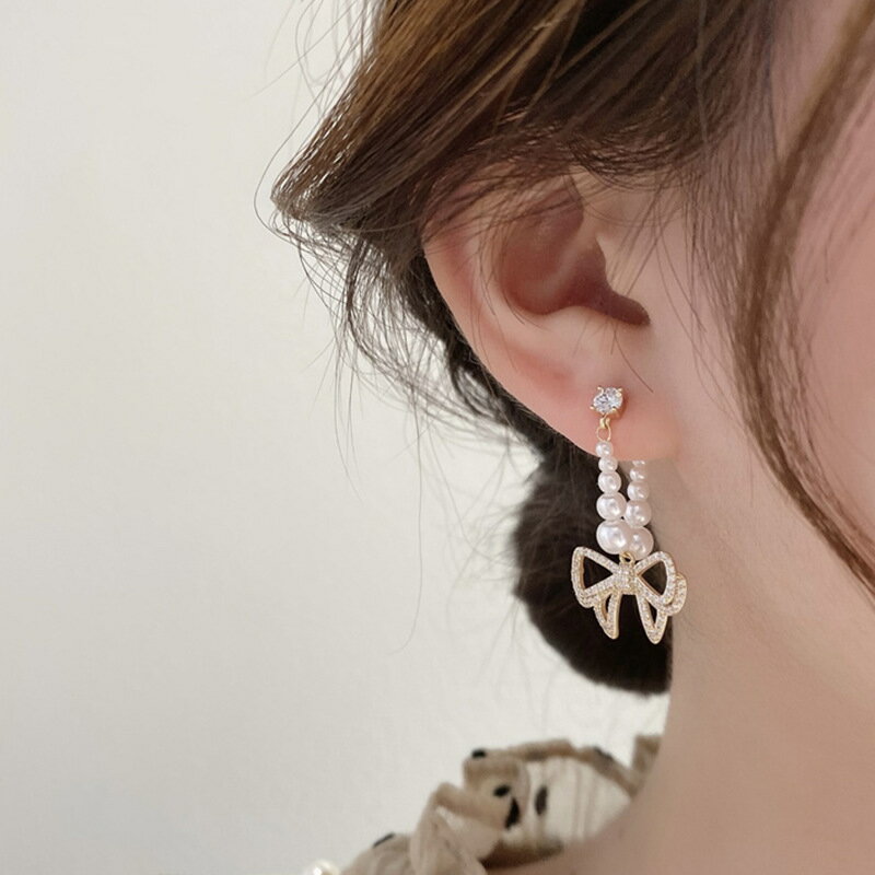 ピアス アクセサリー デザイン ジルコニア パール レディース シルバーポスト 韓国 ファッション 雑貨 かわいい おしゃれ 北欧 送料無料 [K] (T)(4)