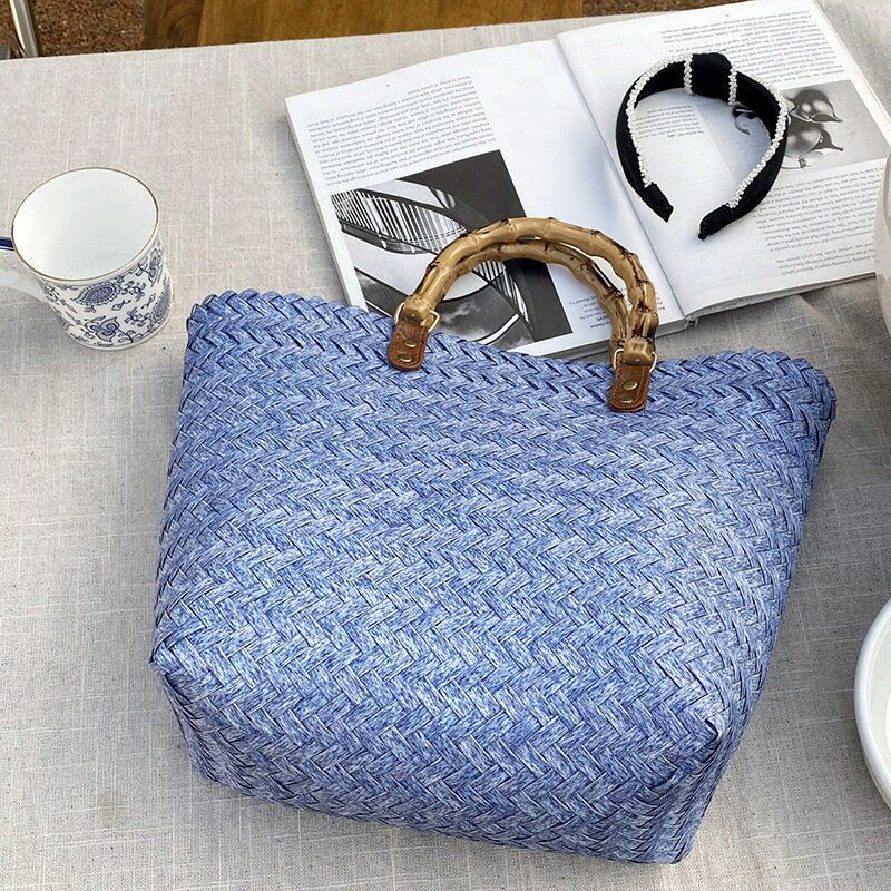 かごバッグ トートバッグ デザイン 春夏 韓国ファッション 手作り (T)