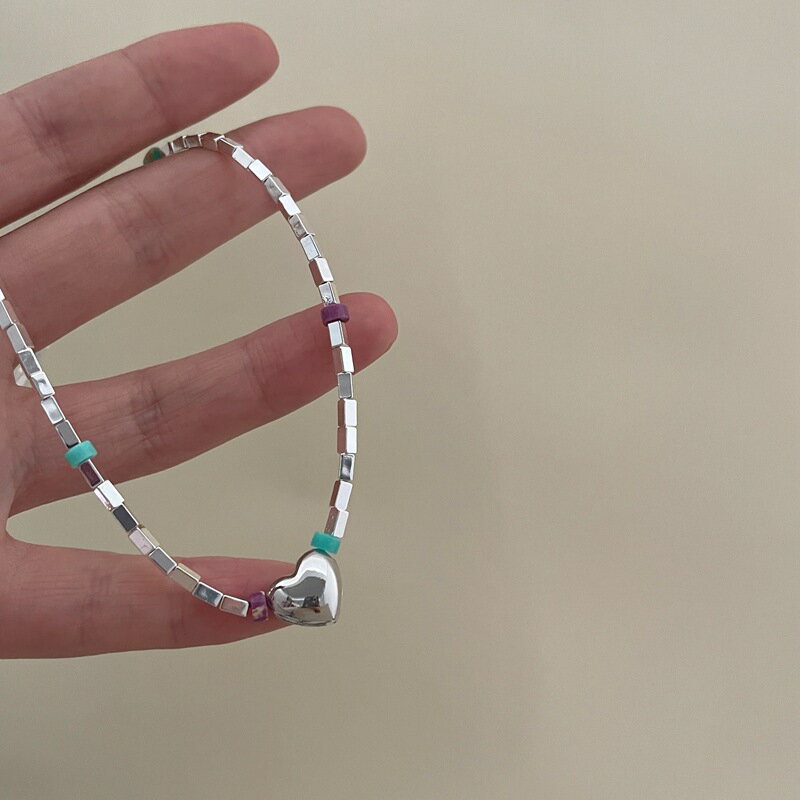 ハートネックレス アクセサリー レディース 韓国ファッション デザイン[K](T)