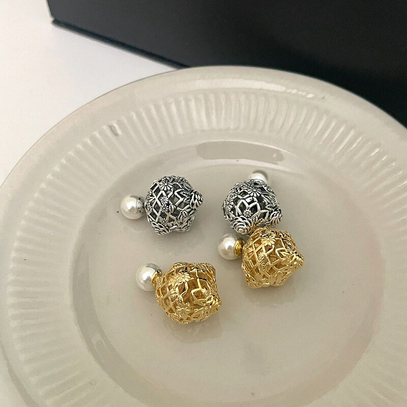 Peridot - ピアス アクセサリー レディース 韓国ファッション パール デザイン Sポスト ビンテージ[K](T)